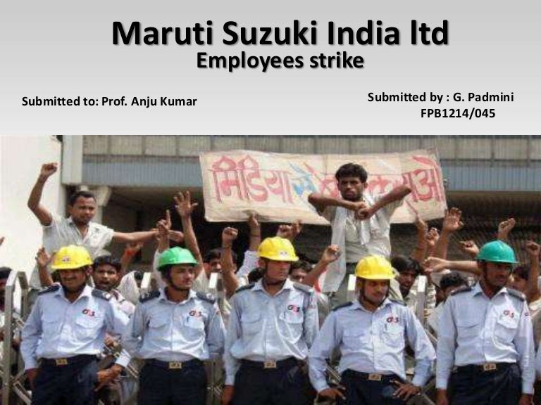 Maruti suzuki india limited - industrial relations case study picture