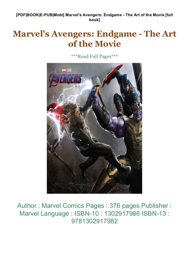Marvel S Avengers Endgame The Art Of The Movie Full Books