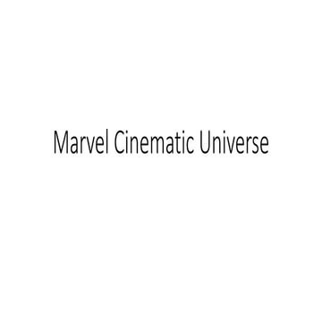 Marvel Cinematic Universe Presentation | PPTX