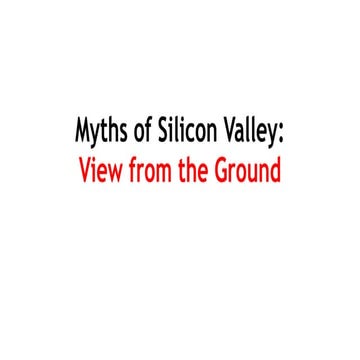 Startupfest 2019 - Myths of Silicon Valley