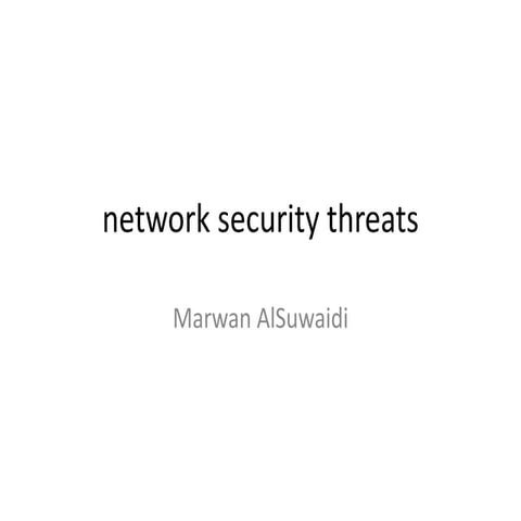 Network Security Threats and Solutions | PPT