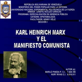 Marx y el Manifiesto Comunista
