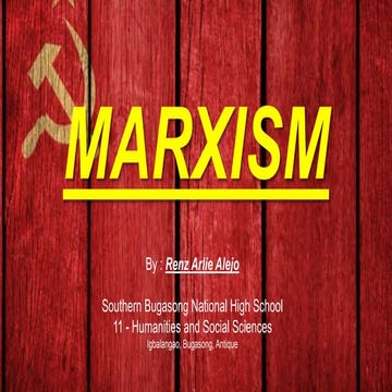 Grade 11 reporting... Marxism, negative and positive effect