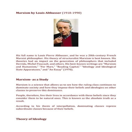 Marxism by Louis Althusser
