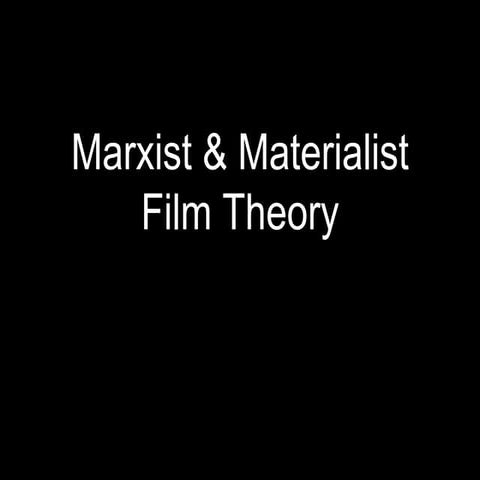 Marxist film theory pt 1