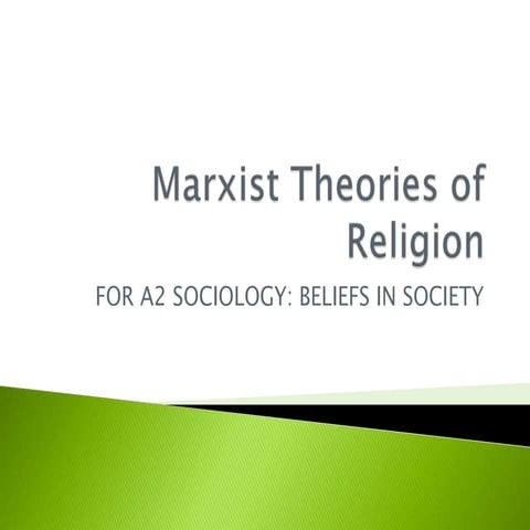 Marxist theories of religion