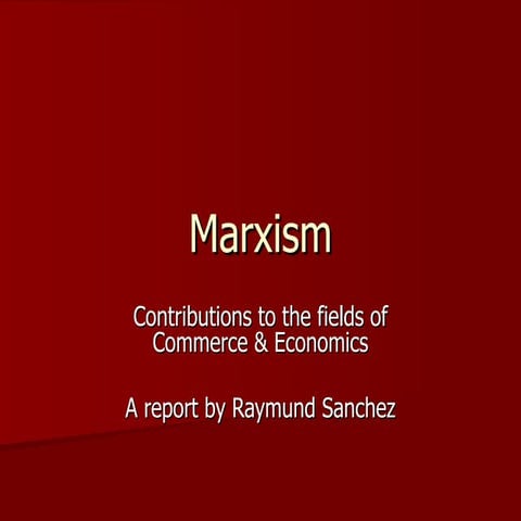 Marxism &amp; Business