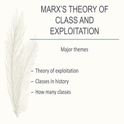 marx theory of class and exploitation.pptx