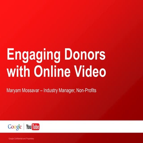 Engaging donors with online video