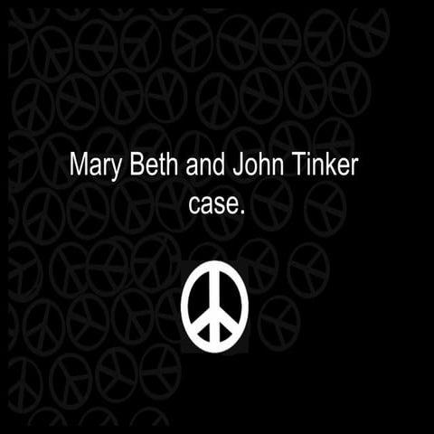 Mary Beth And John Tinker Case Presentation