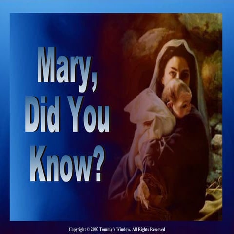 Mary Did You Know | PPS