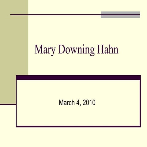 Mary Downing Hahn | PPT