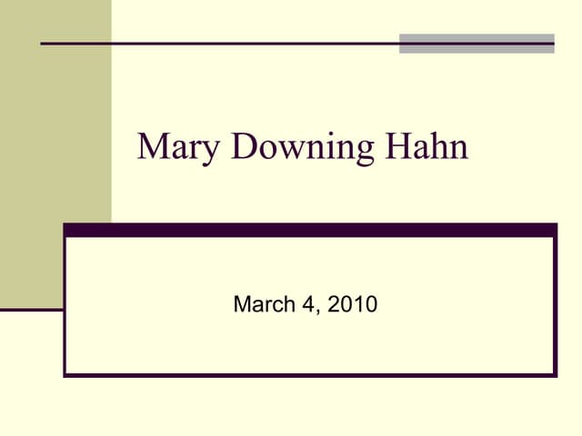 Mary Downing Hahn