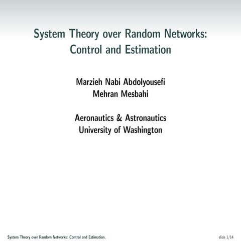System properties of random networks