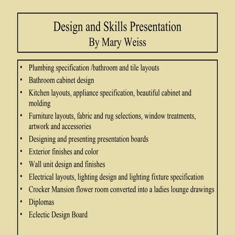 Mary Weiss portfolio