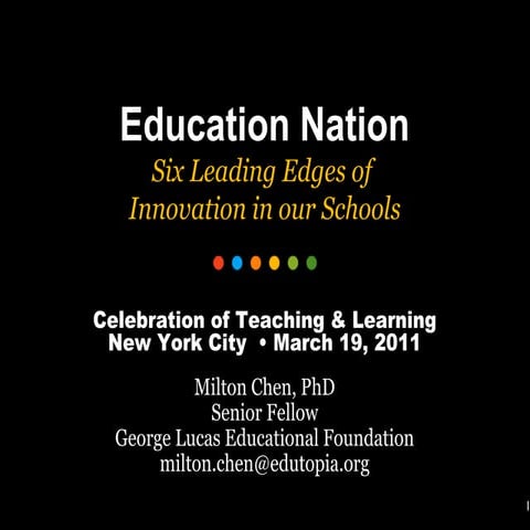 Milton Chen presentation at MASA/MASE