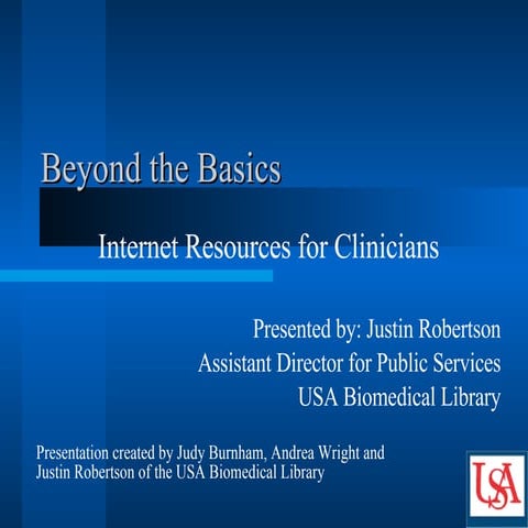 Beyond the Basics: Internet Resources for Clinicians