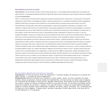 Masa elástica para forrar tortas