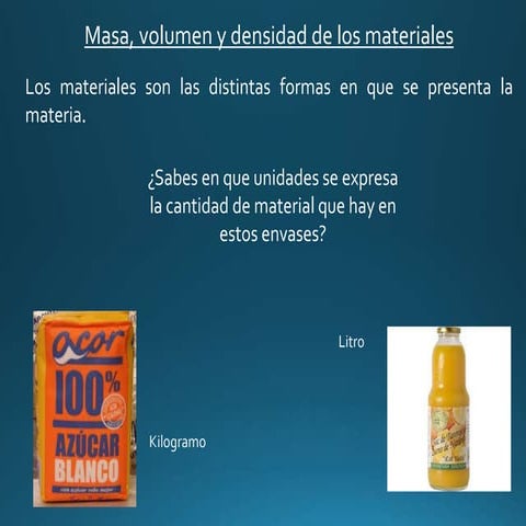 Masa volumen densidad