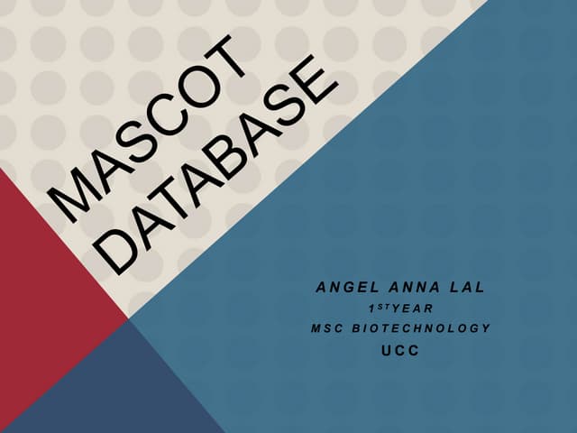 Mascot database