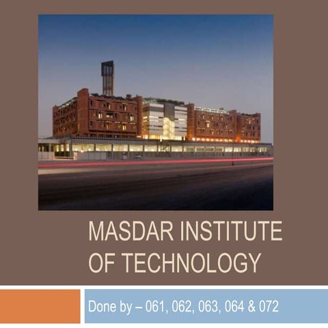 Masdar Institute of Technology