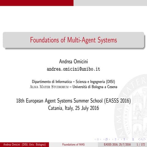 Foundations of Multi-Agent Systems