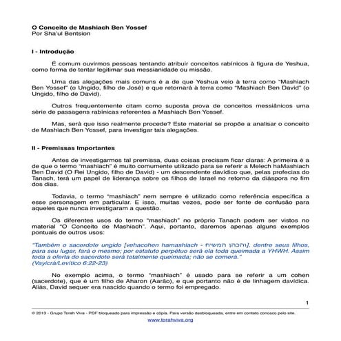 Quem é Mashiach ben yossef