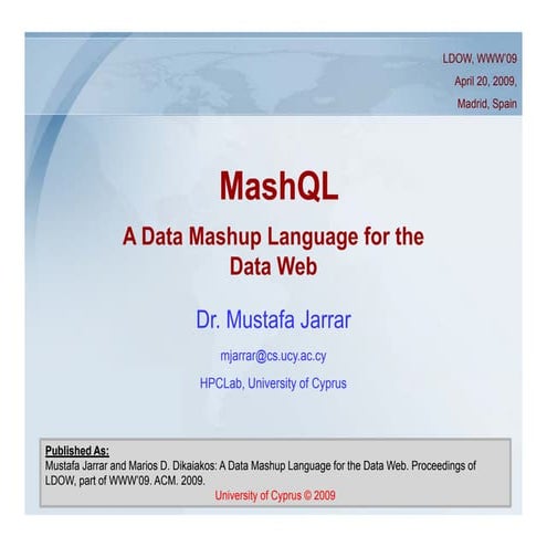 A Data Mashup Language for the Data Web