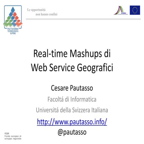 Real-time Mashups di Web Service Geografici
