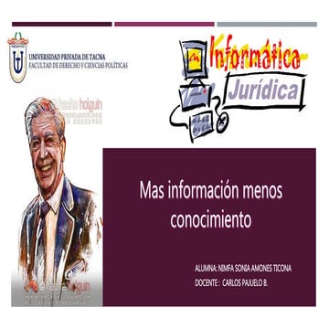 Mas informacion menos conocimiento | DOC