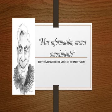 Más información, menos conocimiento | PPTX