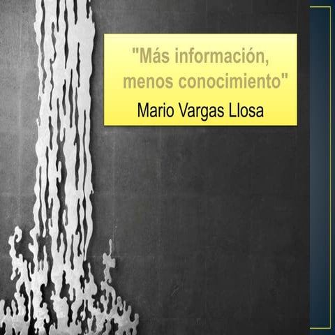 Síntesis de la lectura más información, menos conocimiento de mario ...