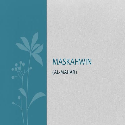 Maskahwin | PPTX