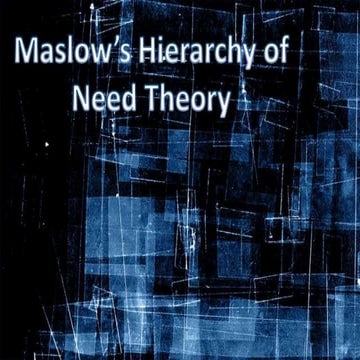 Maslow's Hierarchy of need Theory