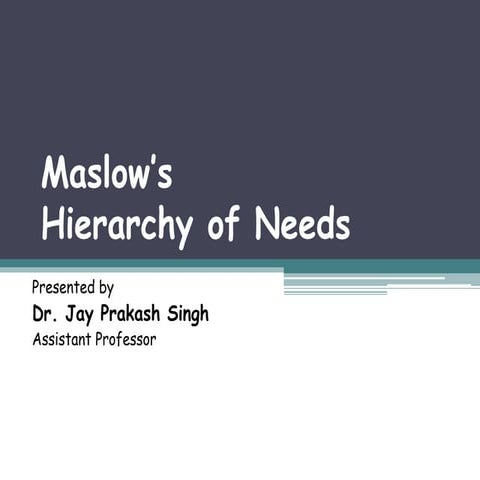 Maslow's hierarchy of needs