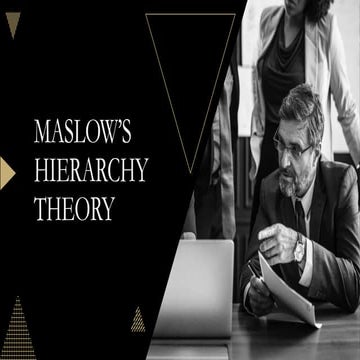 Maslow’s hierarchy theory