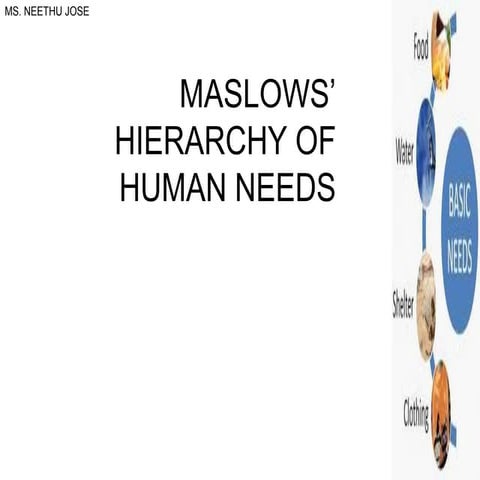 Maslows theory of human needs