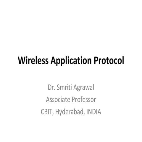 wireless application protocol | PPT