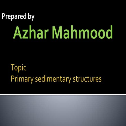 Primary sedimentary structures