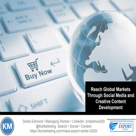 Reach Global Markets Through Social Media and Creative Content Development 