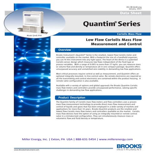 Mass Flow Controller - Quantim Series