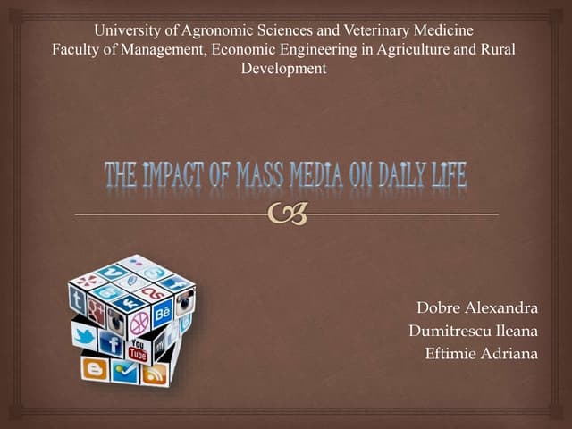 Mass media (proiect la Limba engleză)