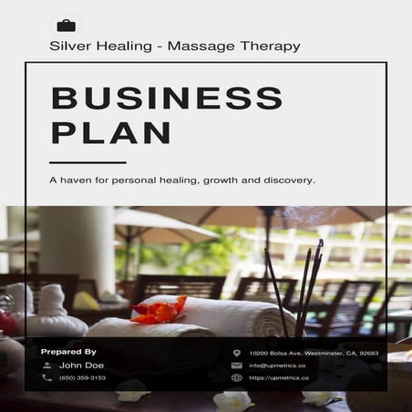 Massage therapy business plan example