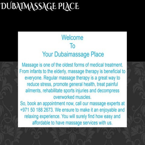 Massage dubai
