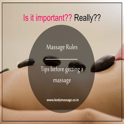 Massage rules tips before getting a massage