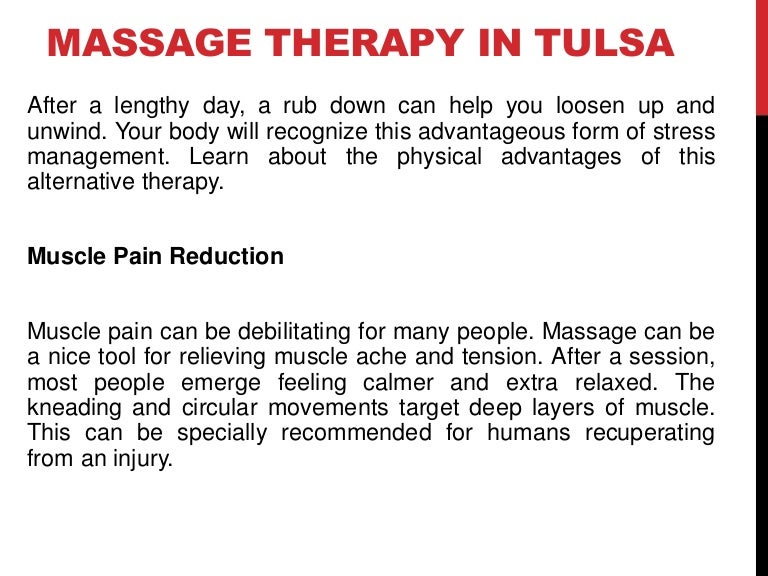 Massage therapy in tulsa
