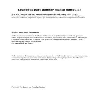 Alimentação para conseguir massa mu...