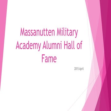 Massanutten military academy alumni hall of fame
