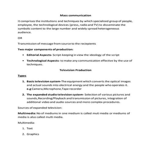 Mass communication thoery