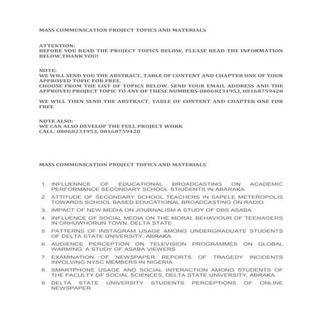 MASTERS SOCIAL SCIENCES PROJECT TOPICS AND MATERIALS docx